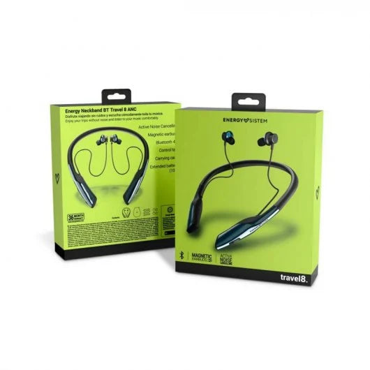 Energy Sistem Neckband BT Travel 8 ANC Auriculares Deportivos Negro